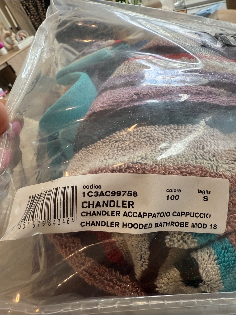 NWT Missoni Chandler glitter hooded bathrobe size small - Picture 4 of 7